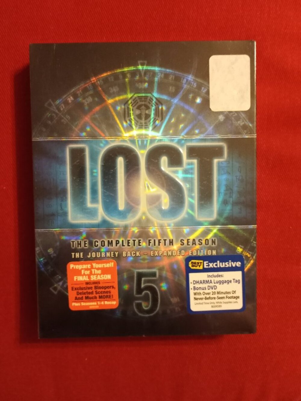 Factory Sealed LOST Season Five DVDs with Bonus Dharma Luggage Tag